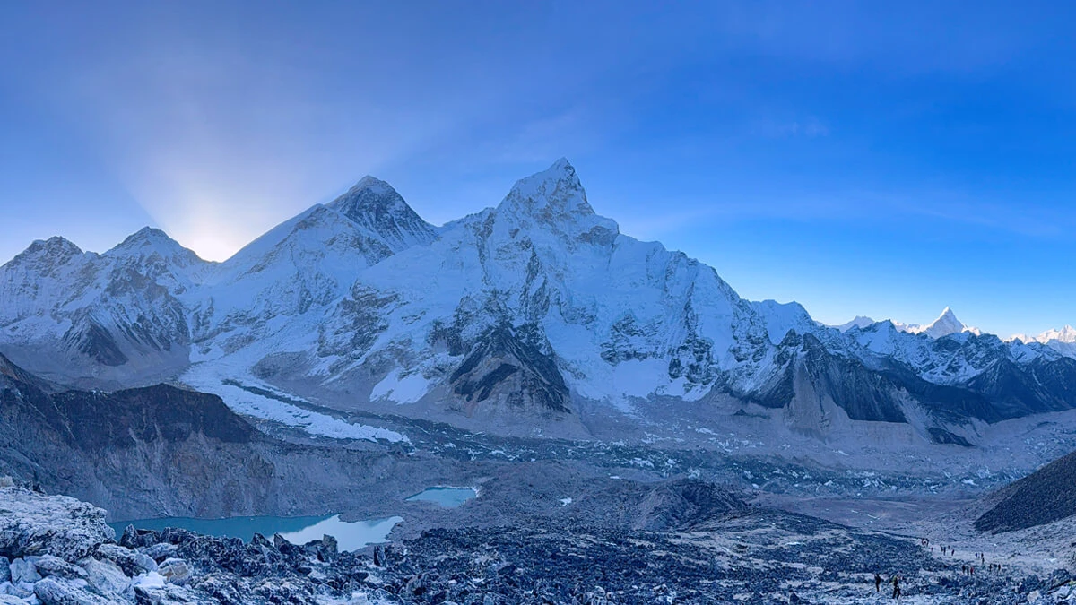 Everest view blue hour